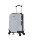 Cabinekoffer met 4 enkele wielen Garibaldi 55 cm grijs