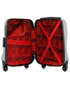 Cabinekoffer met 4 enkele wielen Garibaldi 55 cm grijs