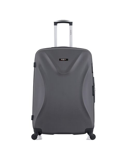 Mittelgroßer Reisekoffer 4 Einzelräder Garibaldi 65 cm dunkelgrau