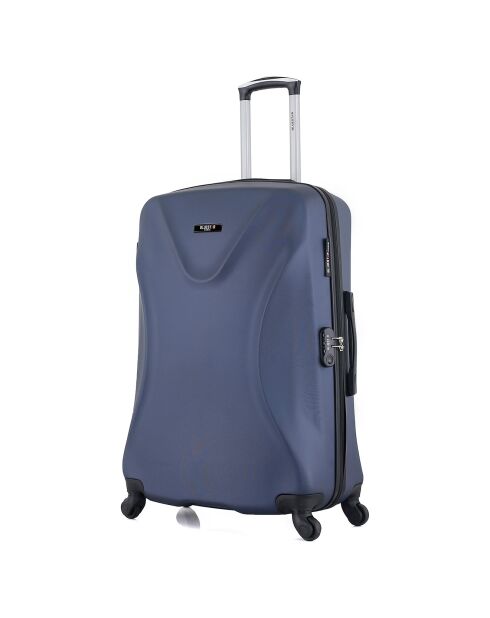 Mittelgroßer Reisekoffer 4 Einzelräder Garibaldi 65 cm marineblau