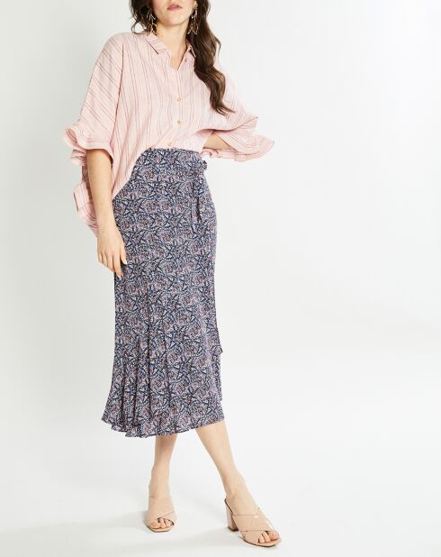 Chemise en Lin mélangé Chiquita à rayures  rose pâle