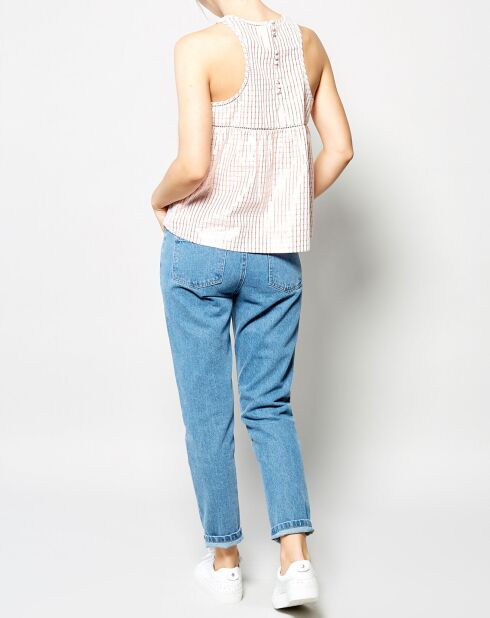 Rosafarbenes bedrucktes Top Tomillo