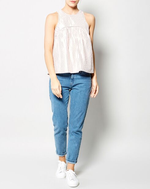 Rosafarbenes bedrucktes Top Tomillo