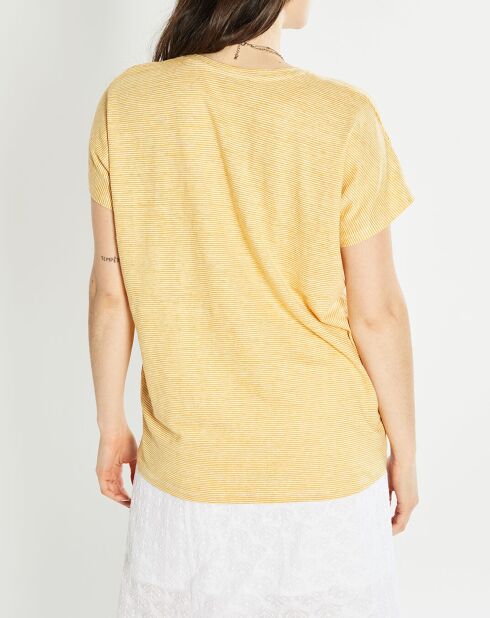 T-shirt Arsene 100% lino giallo