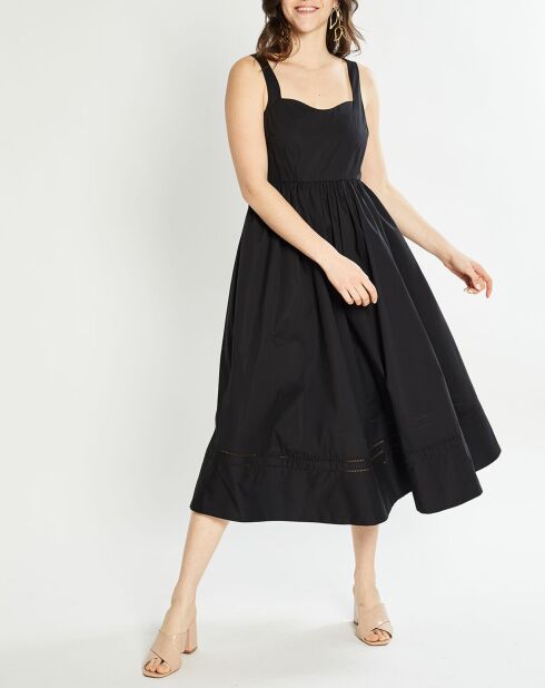 Robe longue Renoir en Coton noire