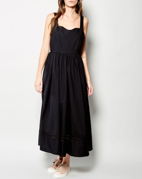 Robe longue Renoir en Coton noire