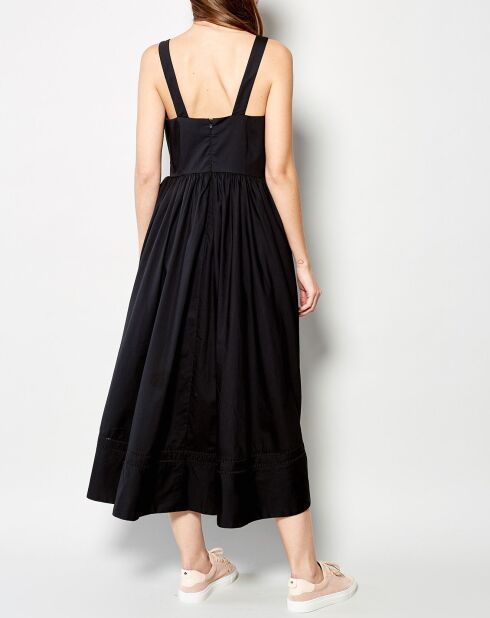 Robe longue Renoir en Coton noire