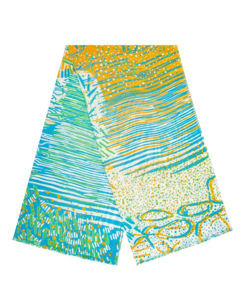 Écharpe Calypso azur - 100x200 cm