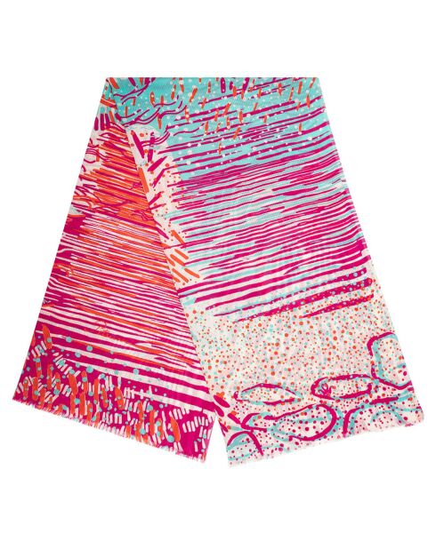 Écharpe Calypso fuchsia - 100x200 cm