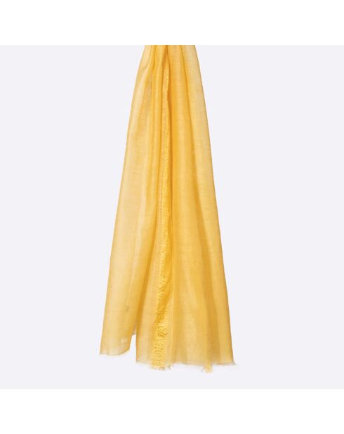 Écharpe en Laine & Soie Elegie mimosa - 70x200 cm