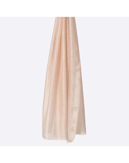 Écharpe en Laine & Soie Elegie nude - 70x200 cm