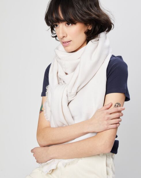 Écharpe Paloma blanche - 160x160 cm