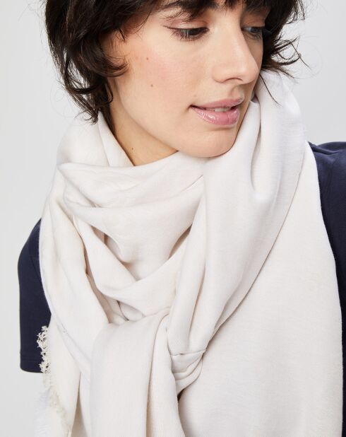 Écharpe Paloma blanche - 160x160 cm
