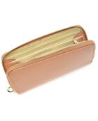 Portefeuille en Cuir Lucie cognac 11x20x2.5 cm