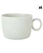 4 Tasses en Grès Jumbo Rondo verts - 61cl