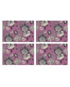 4 Sets de table Oiseau rectangulaires 5 multicolores - 30x45 cm