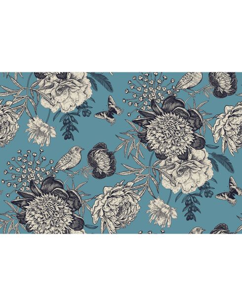 4 rechteckige Vogel-Tischsets 6 mehrfarbig - 30x45 cm