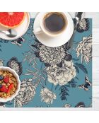 4 manteles individuales rectangulares para pájaros, 6 multicolores, 30 x 45 cm