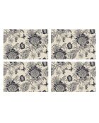 4 Sets de table Oiseau rectangulaires 2 multicolores - 30x45 cm