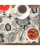 4 Sets de table Oiseau rectangulaires 2 multicolores - 30x45 cm