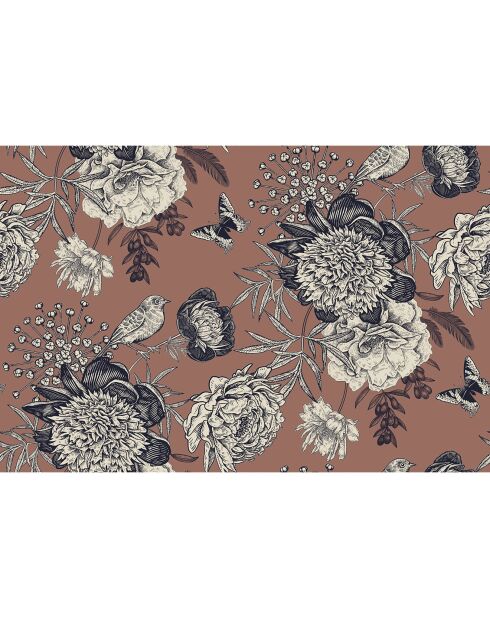 4 rechteckige Vogel-Tischsets 7 mehrfarbig - 30x45 cm