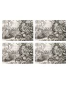 4 Sets de table rectangulairess Léopard multicolores - 30x45 cm