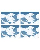 4 tovagliette rettangolari multicolori del mare indiano - 30x45 cm