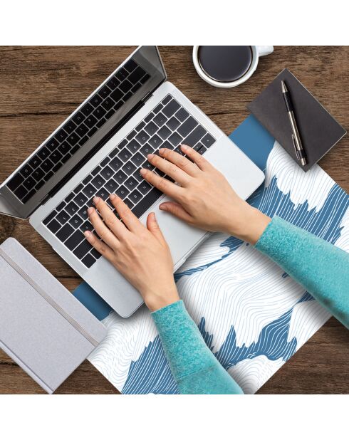 4 manteles individuales rectangulares multicolores del mar Índico - 30x45 cm