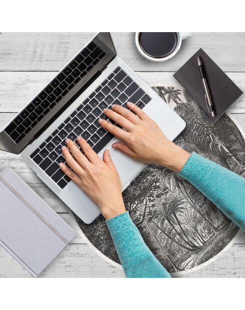 4 manteles redondos multicolores de Puerto Rico - D.40 cm