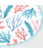 4 Sets de table ronds Mer des Caraïbes multicolores - D.40 cm