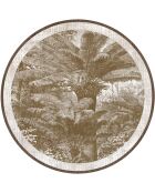 4 ronde placemats met sepia van Santo Domingo - D.40 cm