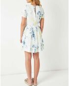 Robe Calme fleurie écru/bleu/jaune