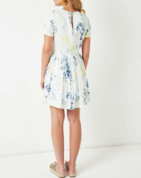 Robe Calme fleurie écru/bleu/jaune