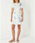 Robe Calme fleurie écru/bleu/jaune