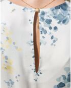 Robe Calme fleurie écru/bleu/jaune