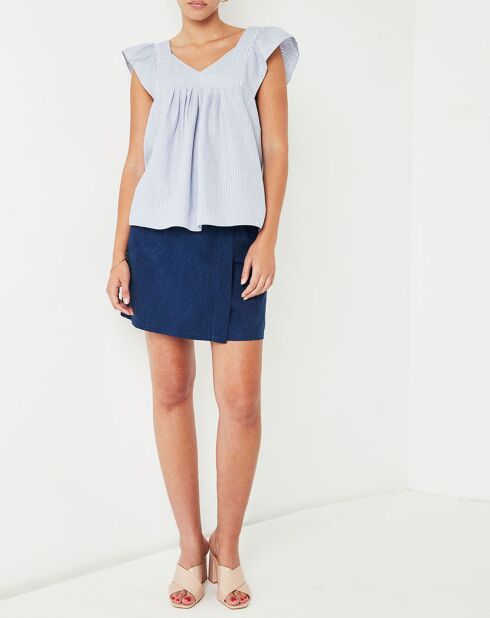 Jupe portefeuille Chipie bleu marine