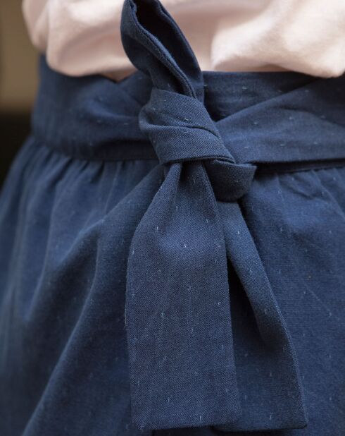 Jupe portefeuille Chipie bleu marine