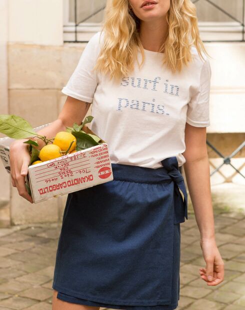 Jupe portefeuille Chipie bleu marine