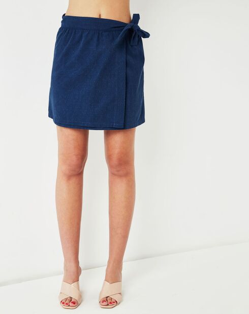 Jupe portefeuille Chipie bleu marine