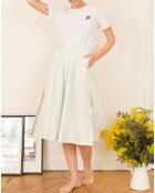 Jupe Clarinette à rayures vert/blanc
