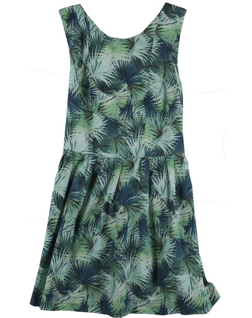 Robe Ebene imprimée bleu marine/vert