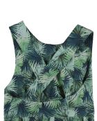 Robe Ebene imprimée bleu marine/vert