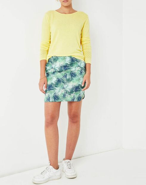 Jupe Encore imprimée vert/bleu