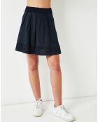 Jupe Freshy bleu marine/lurex