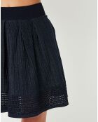Jupe Freshy bleu marine/lurex