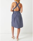 Robe Guimauve à rayures bleu marine/blanc