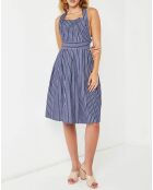 Robe Guimauve à rayures bleu marine/blanc