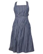 Robe Guimauve à rayures bleu marine/blanc