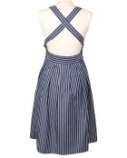 Robe Guimauve à rayures bleu marine/blanc