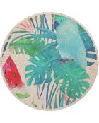 4 Sets de table Perroquet et pastèque multicolores - D.40 cm